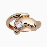 золотое кольцо с цирконом  17085199